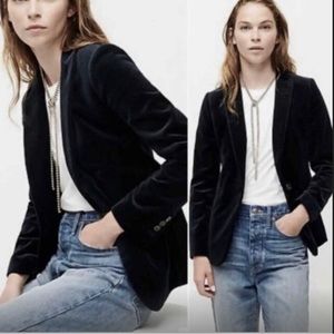 J. crew school boy black velvet jacket. Pockets inside and out. Lined
